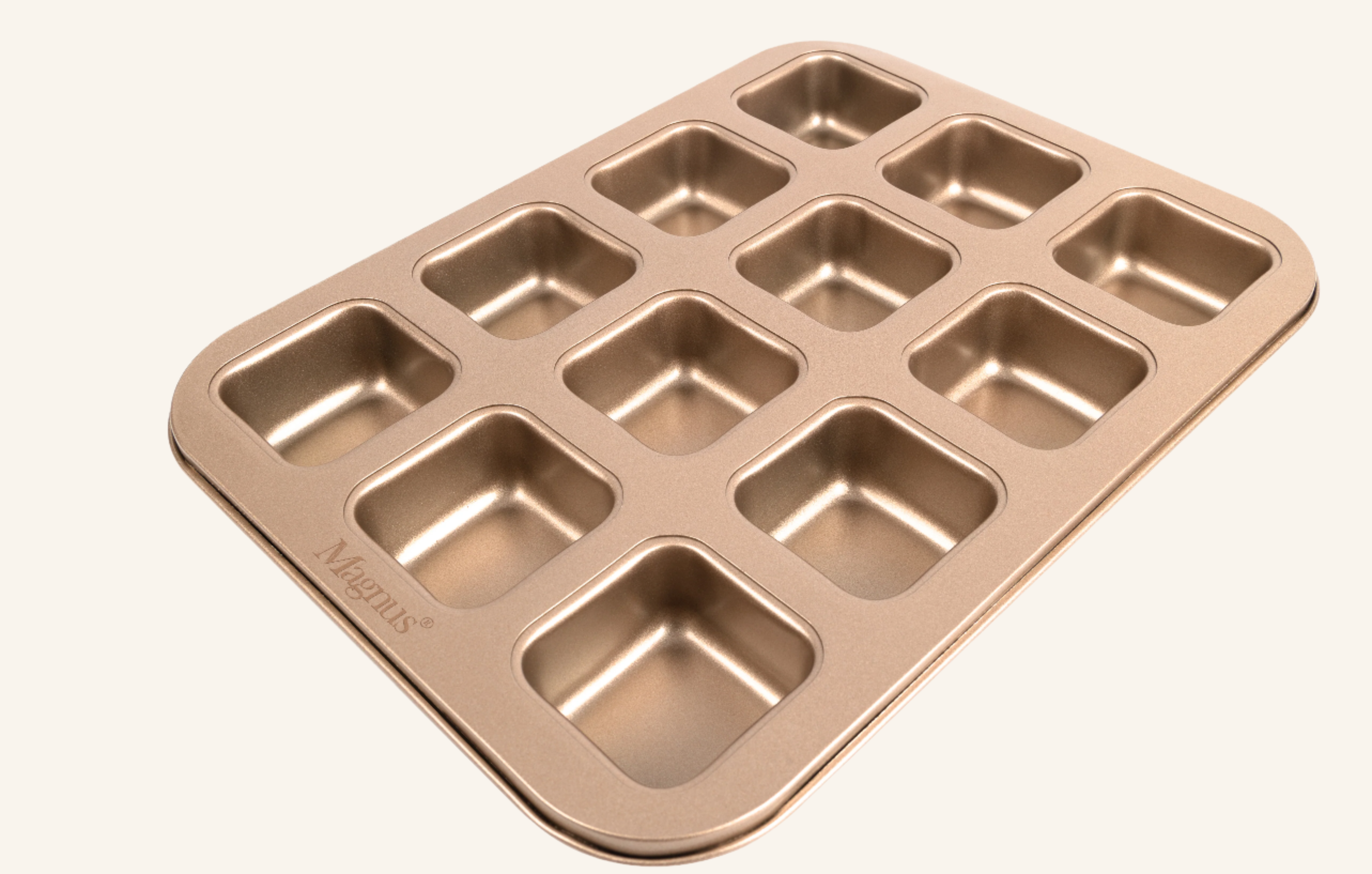 תבנית 12 שקעים מרובעים בגוון GOLD