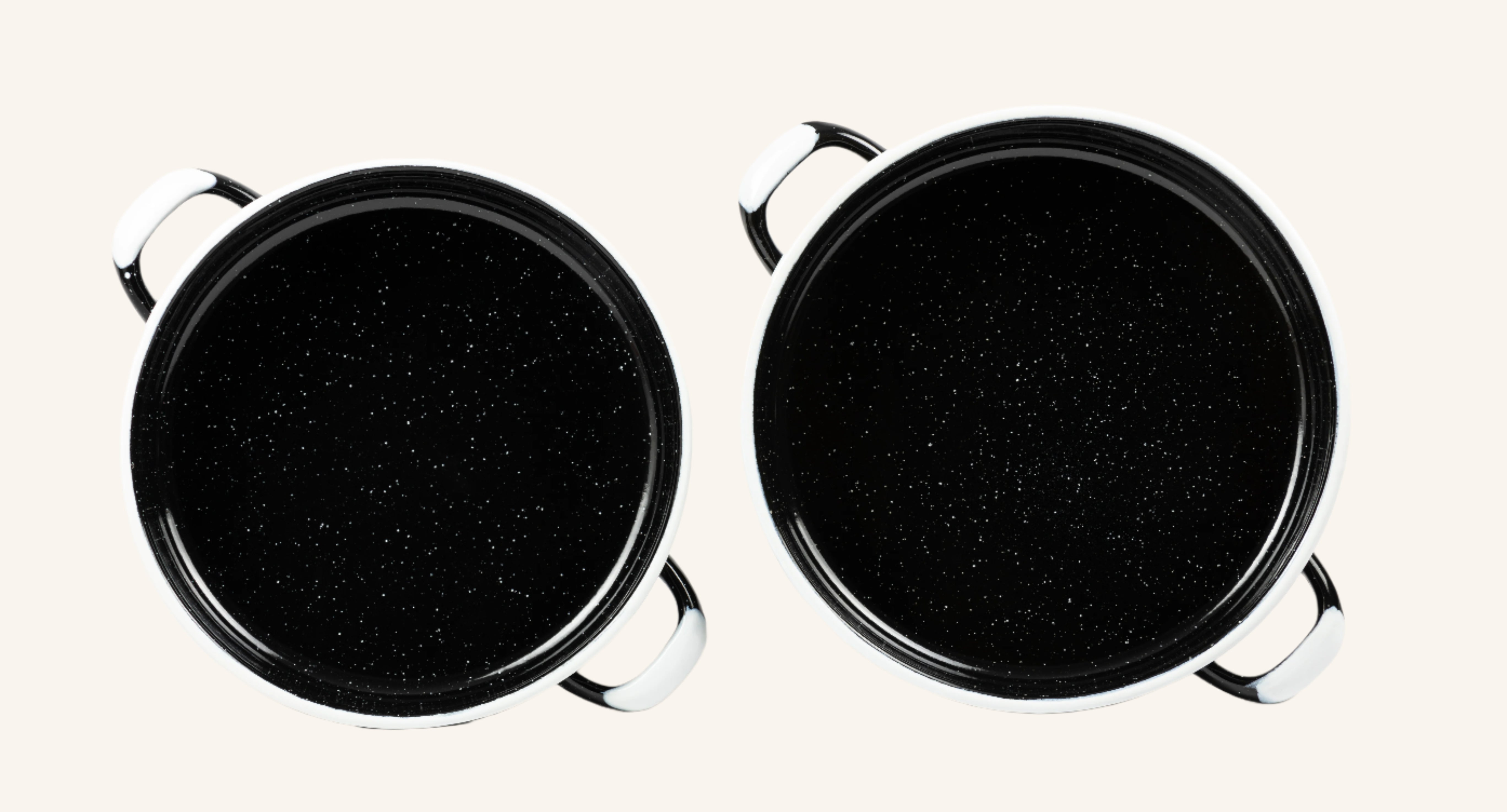 מארז 2 תבניות אמייל בגוון שחור