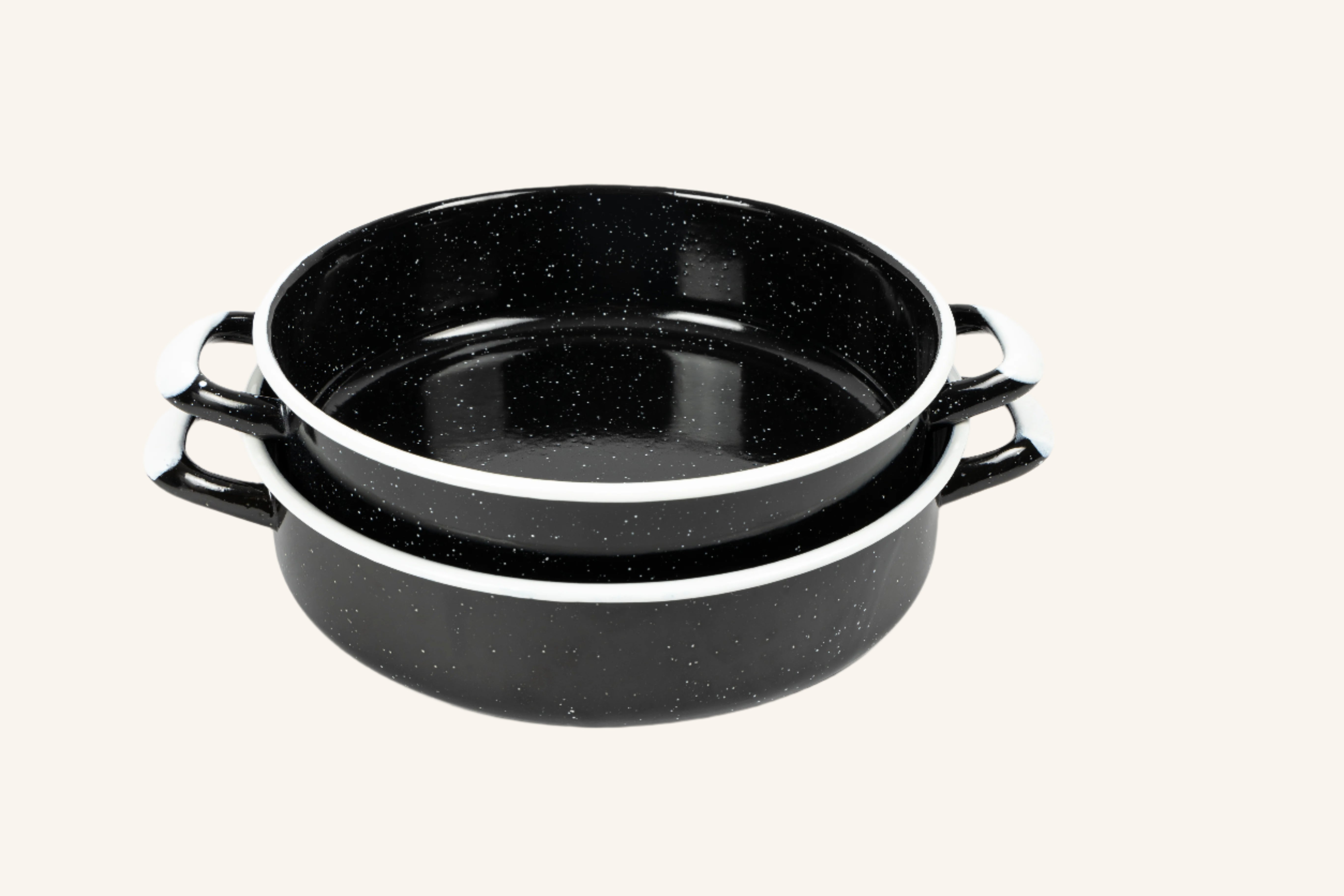 מארז 2 תבניות אמייל בגוון שחור