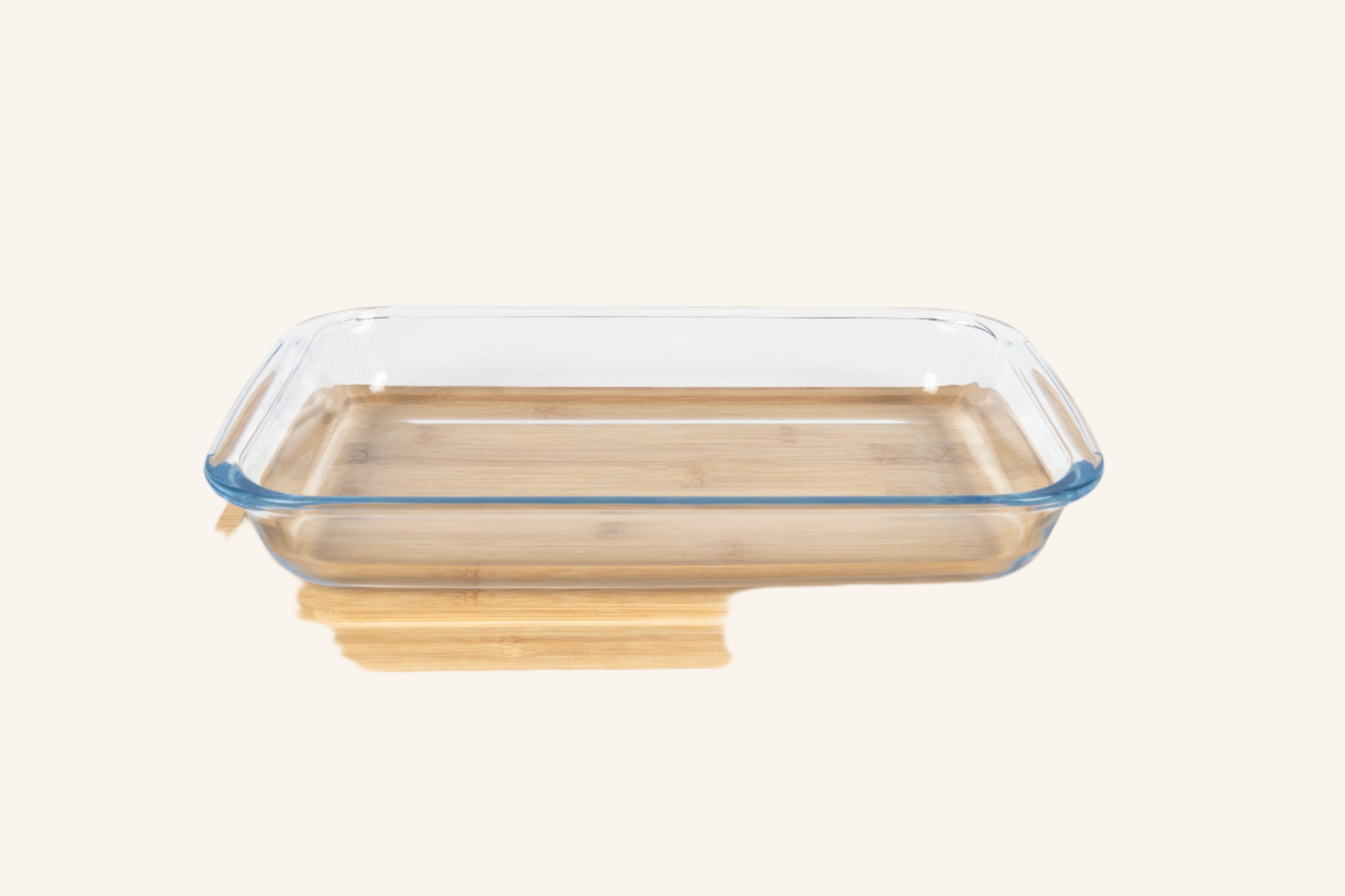 תבנית זכוכית מלבנית עם מכסה קרש חיתוך