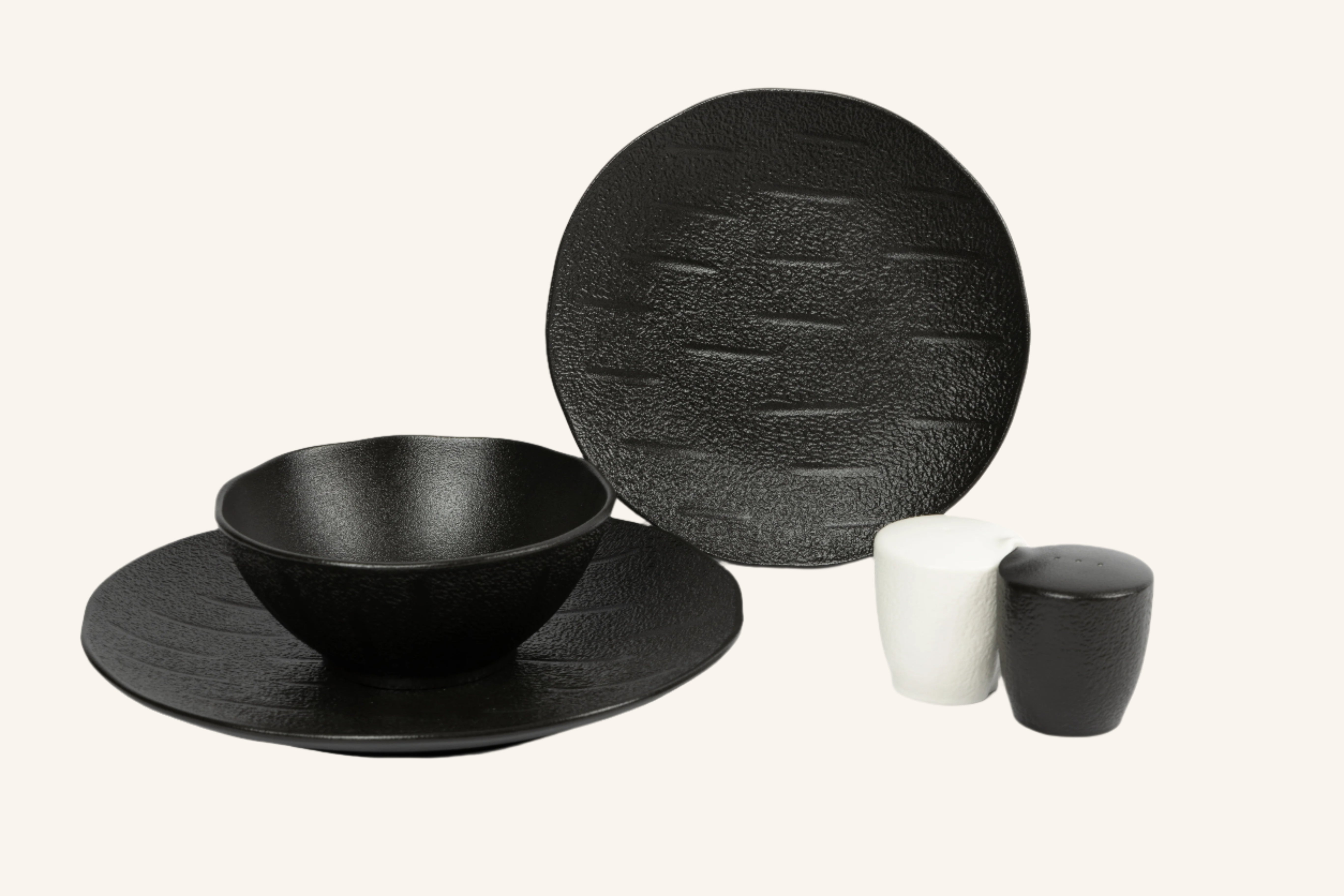 סט צלחות 18 חלקים דגם NERO