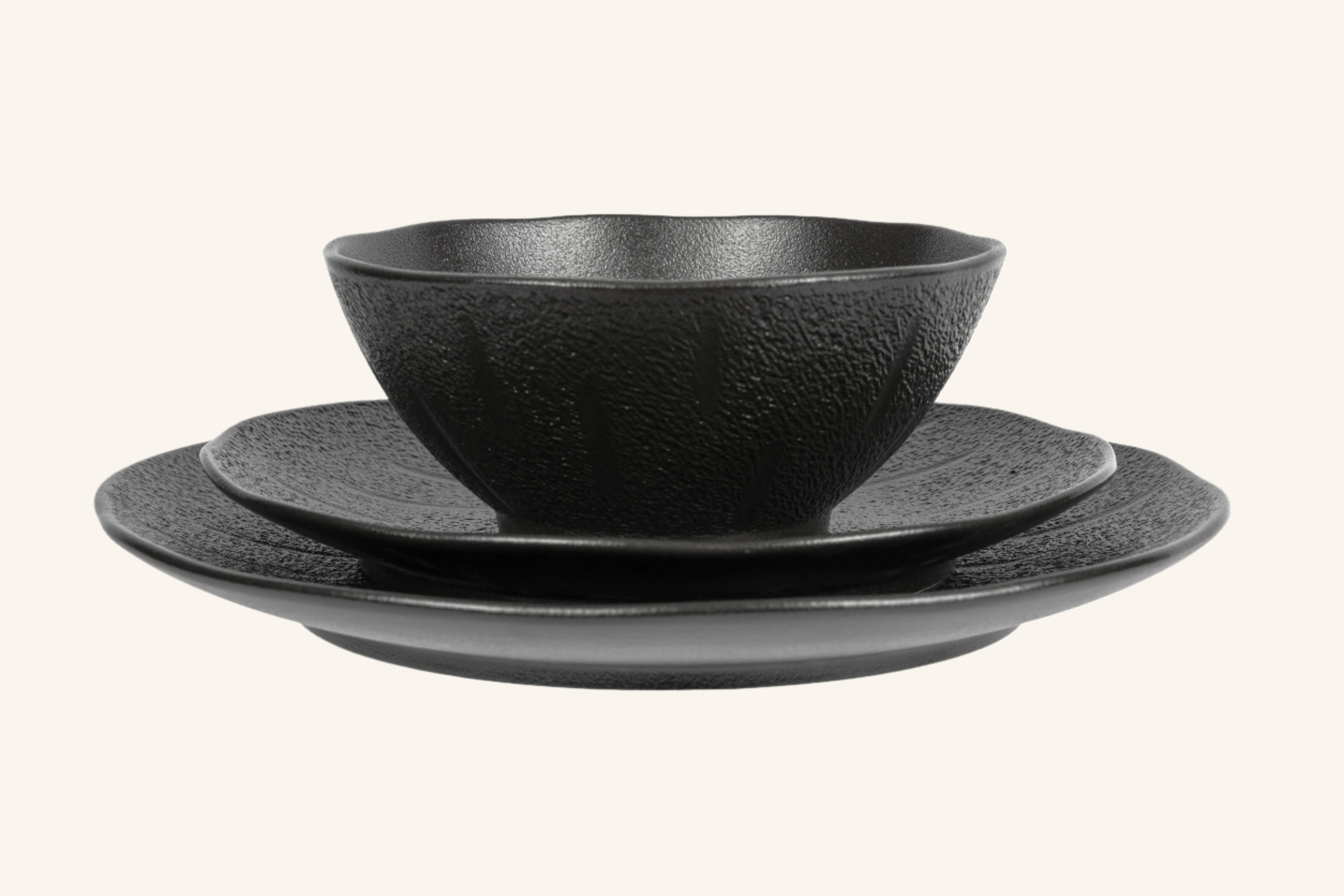 סט צלחות 18 חלקים דגם NERO