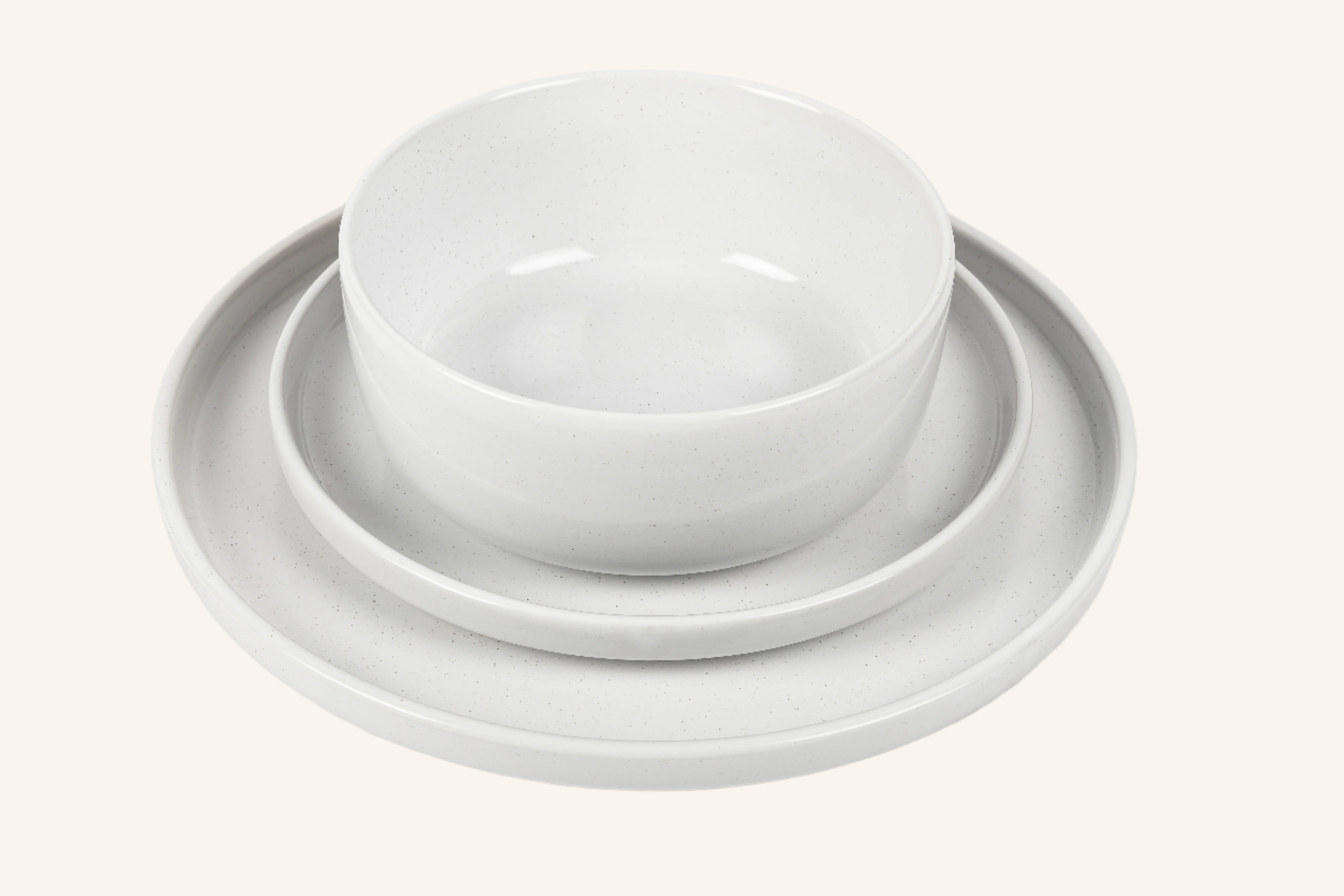 סט צלחות 18 חלקים WHITE