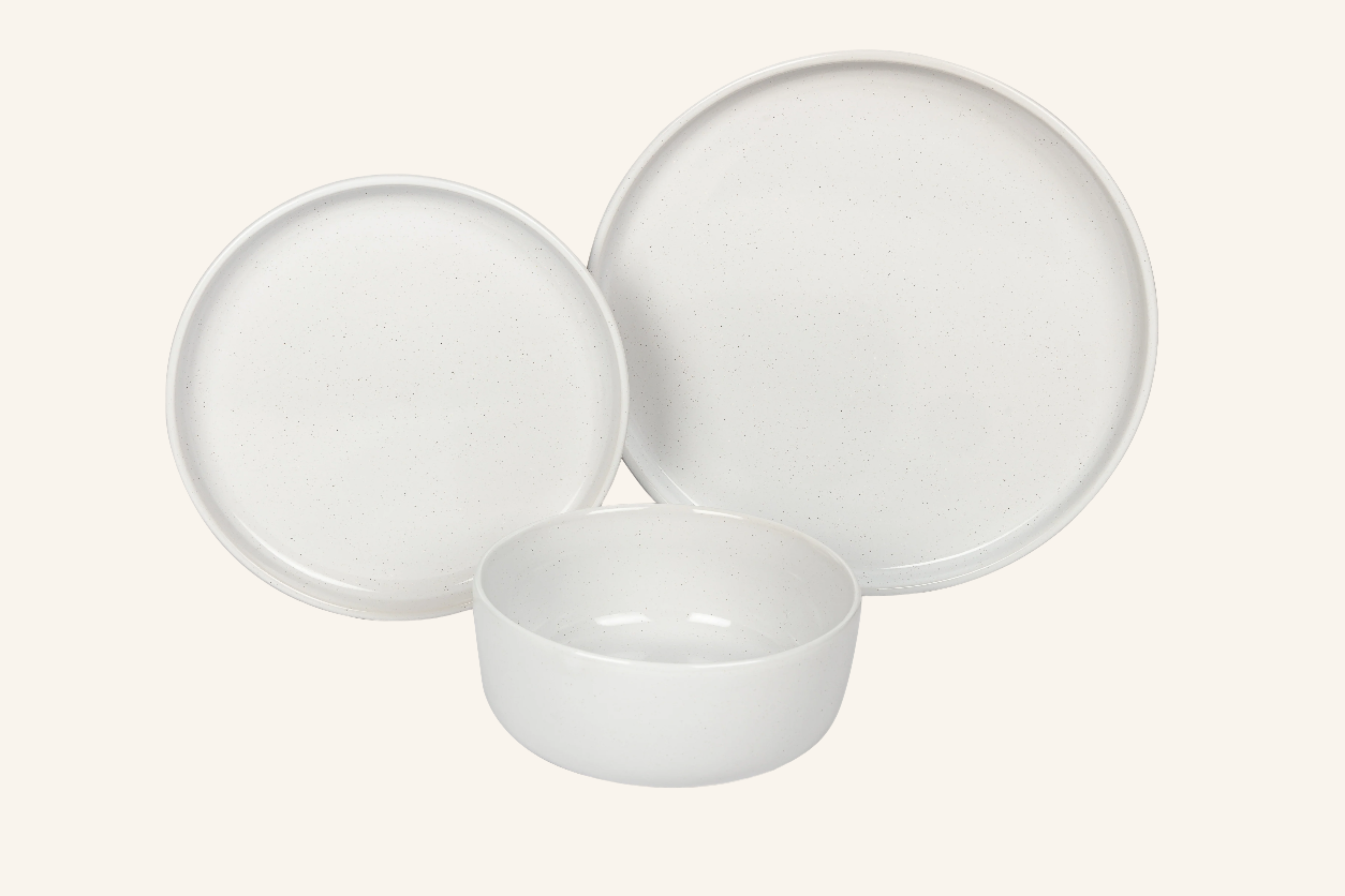 סט צלחות 18 חלקים WHITE