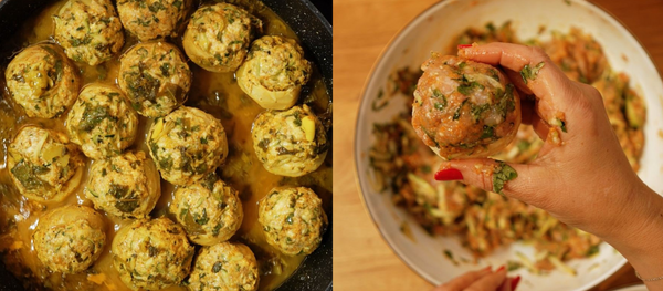 קציצות עוף וארטישוק ברוטב לימוני