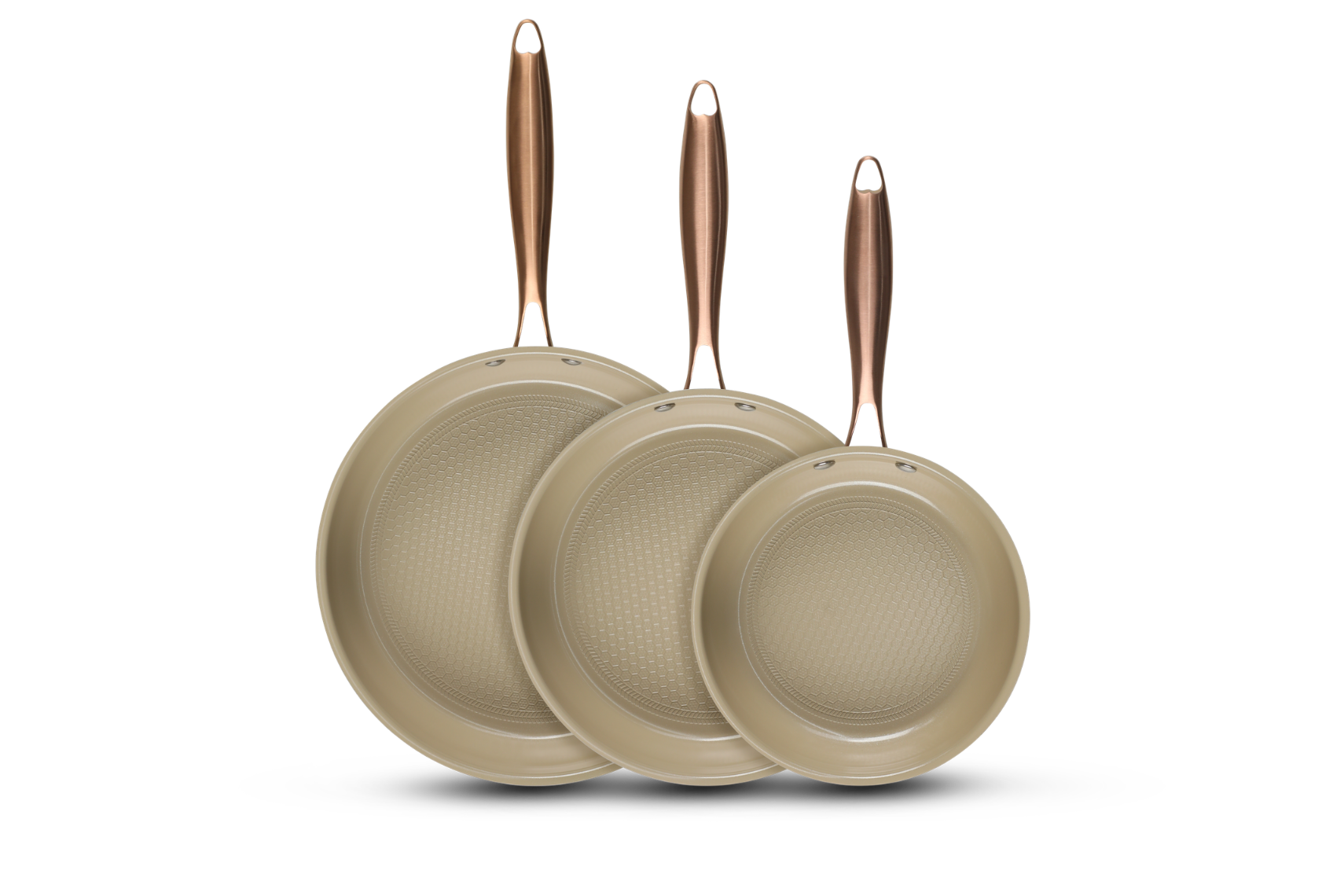 סט 3 מחבתות נירוסטה CERAMIC