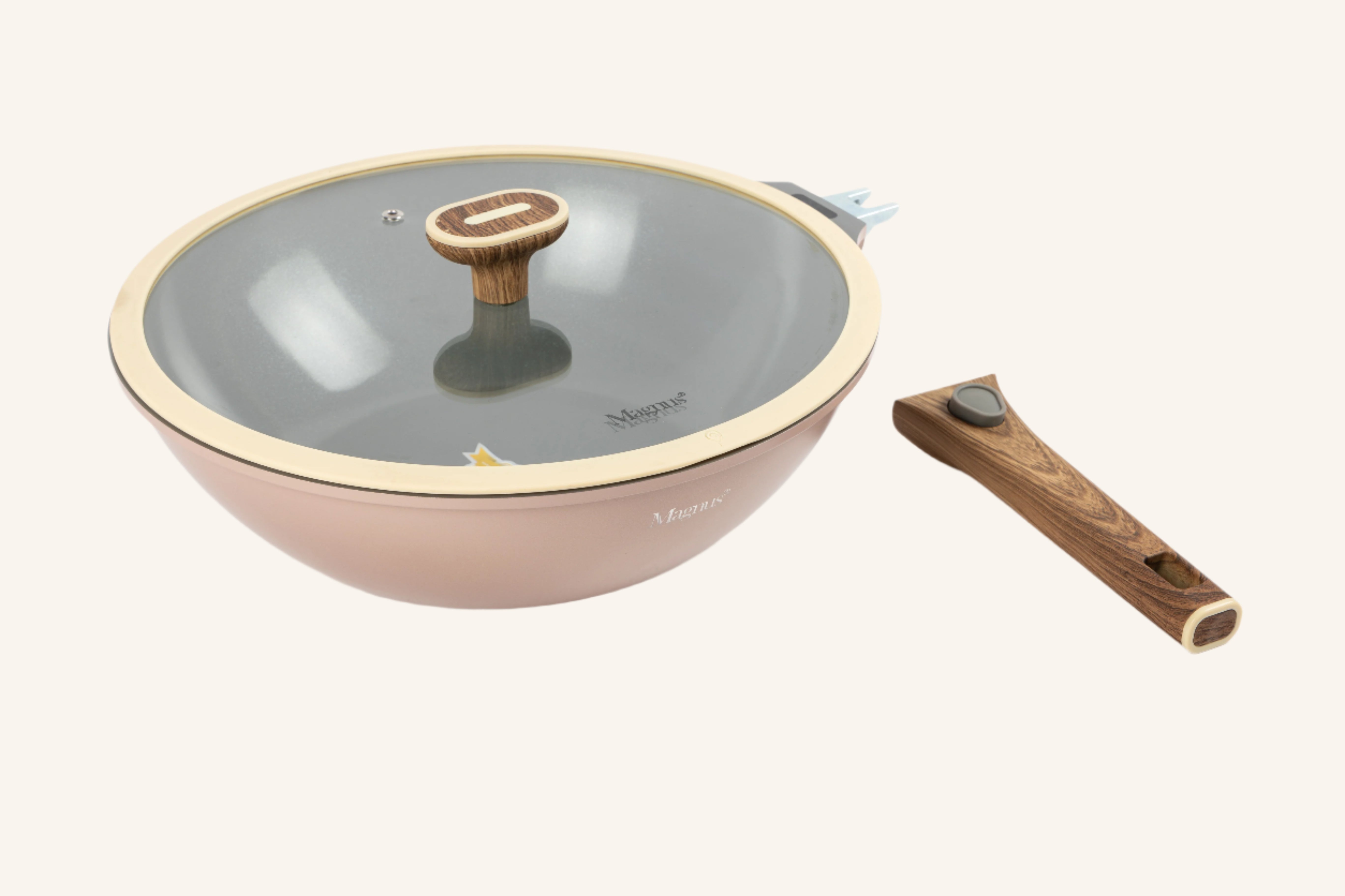 ווק 30 ס"מ דגם שמפניה ידיות נשלפות