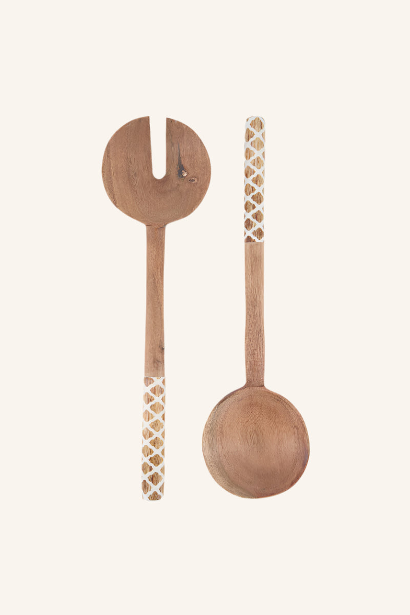 סט כפות הגשה דגם wood