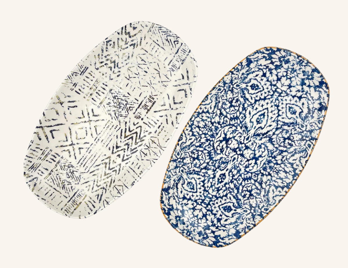 סט 2 צלחות הגשה דגם THESSALONIKI