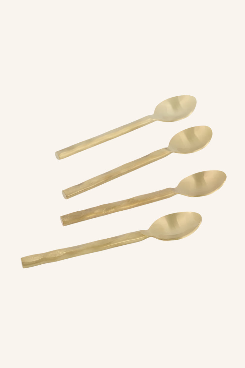 סט 4 כפיות קינוח זהב מאט