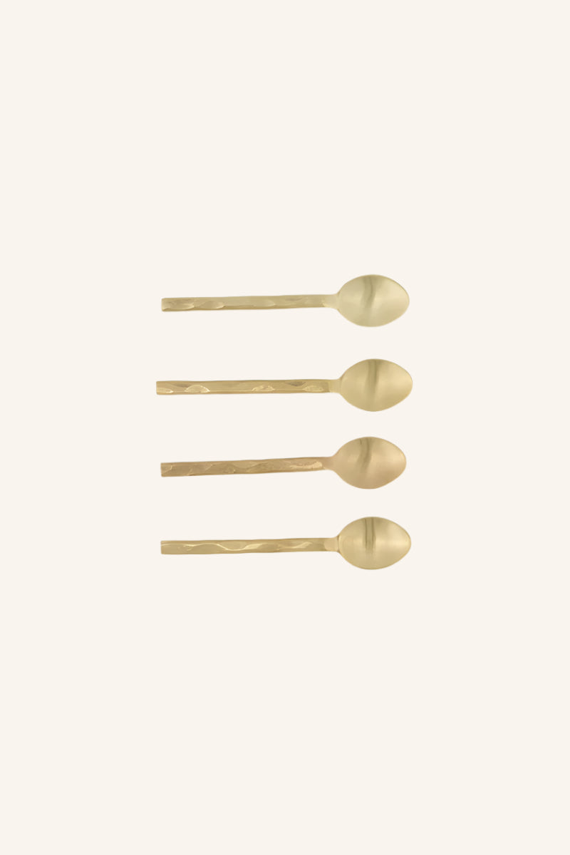 סט 4 כפיות קינוח זהב מאט