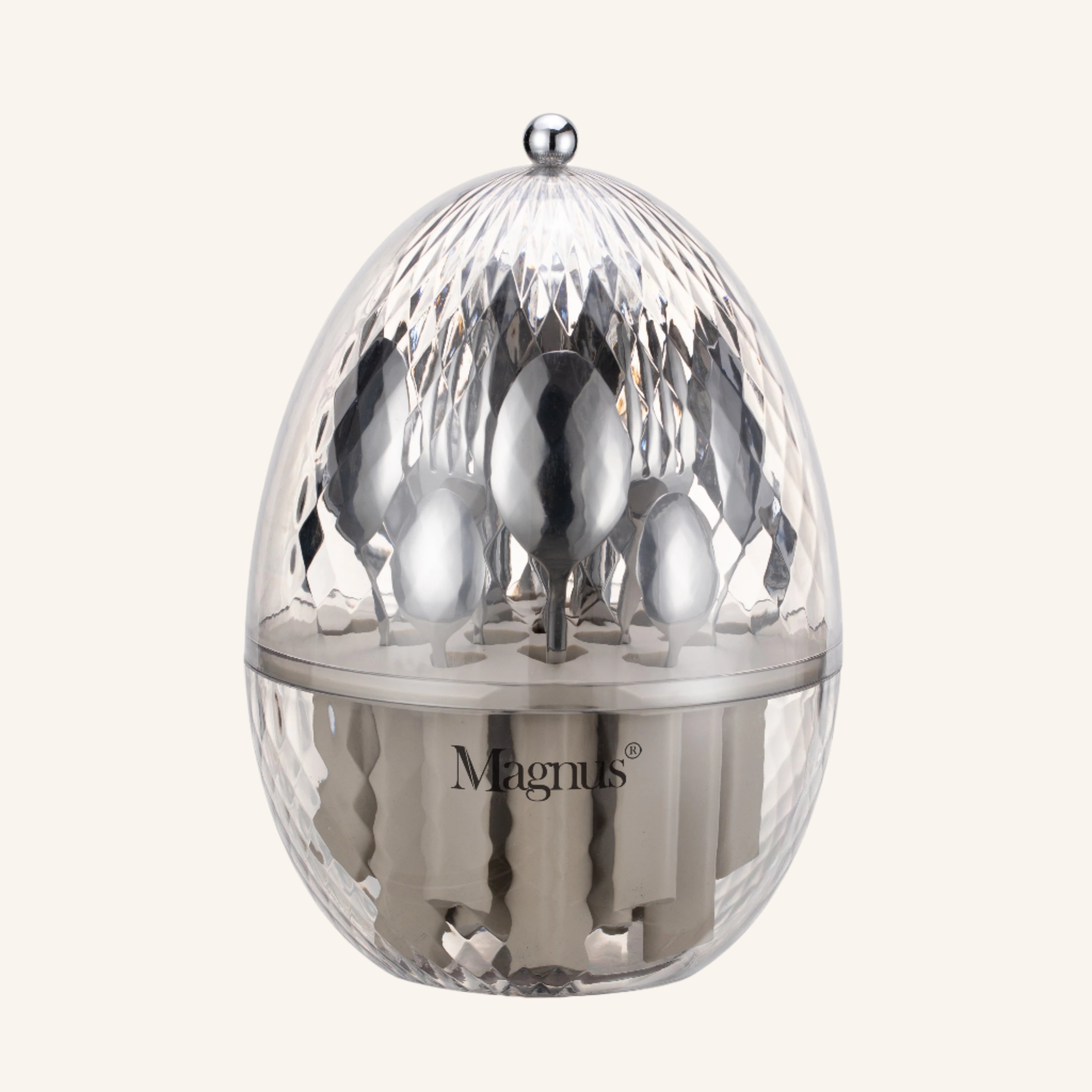 מעמד אחסון לסכו"ם EGG שקוף