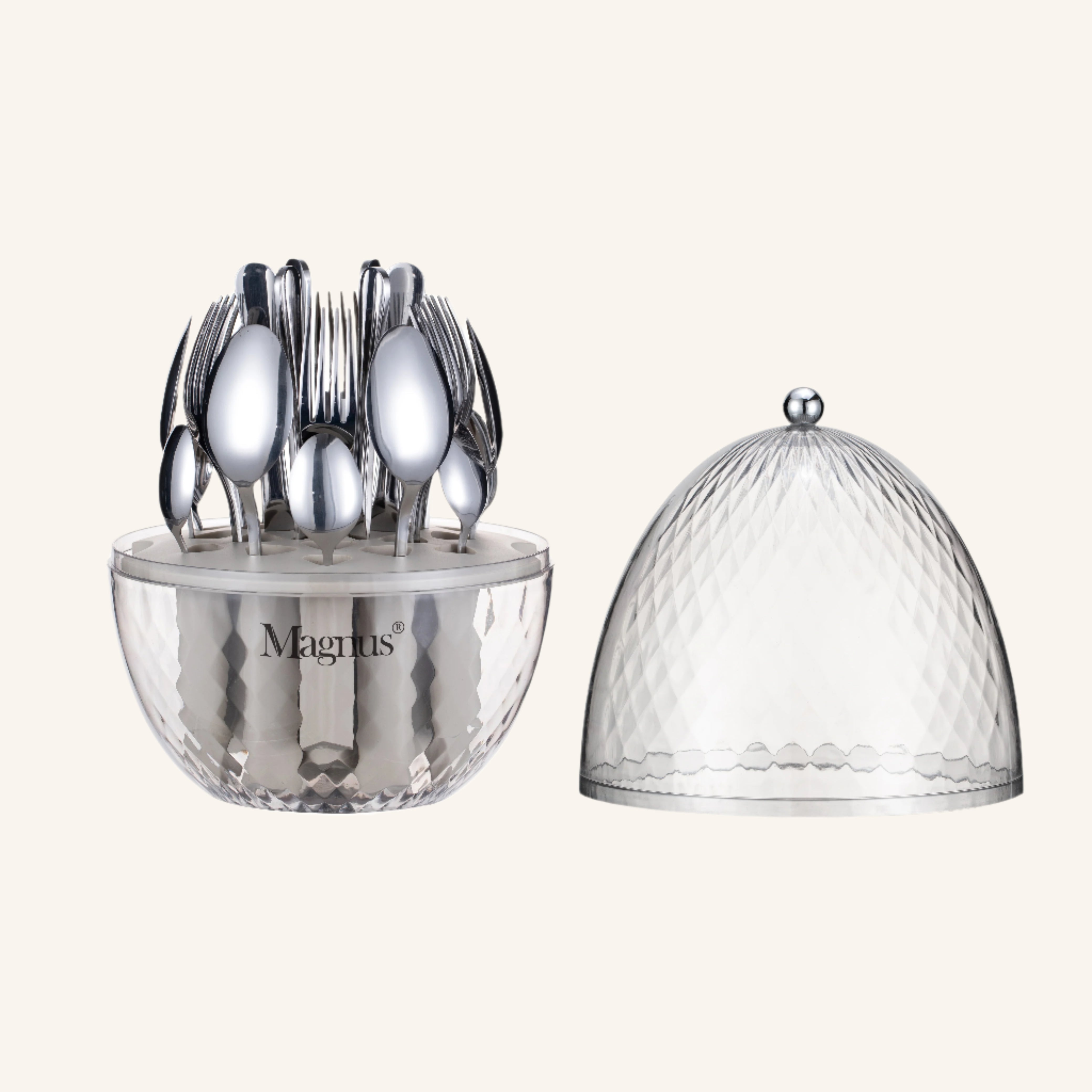 מעמד אחסון לסכו"ם EGG שקוף