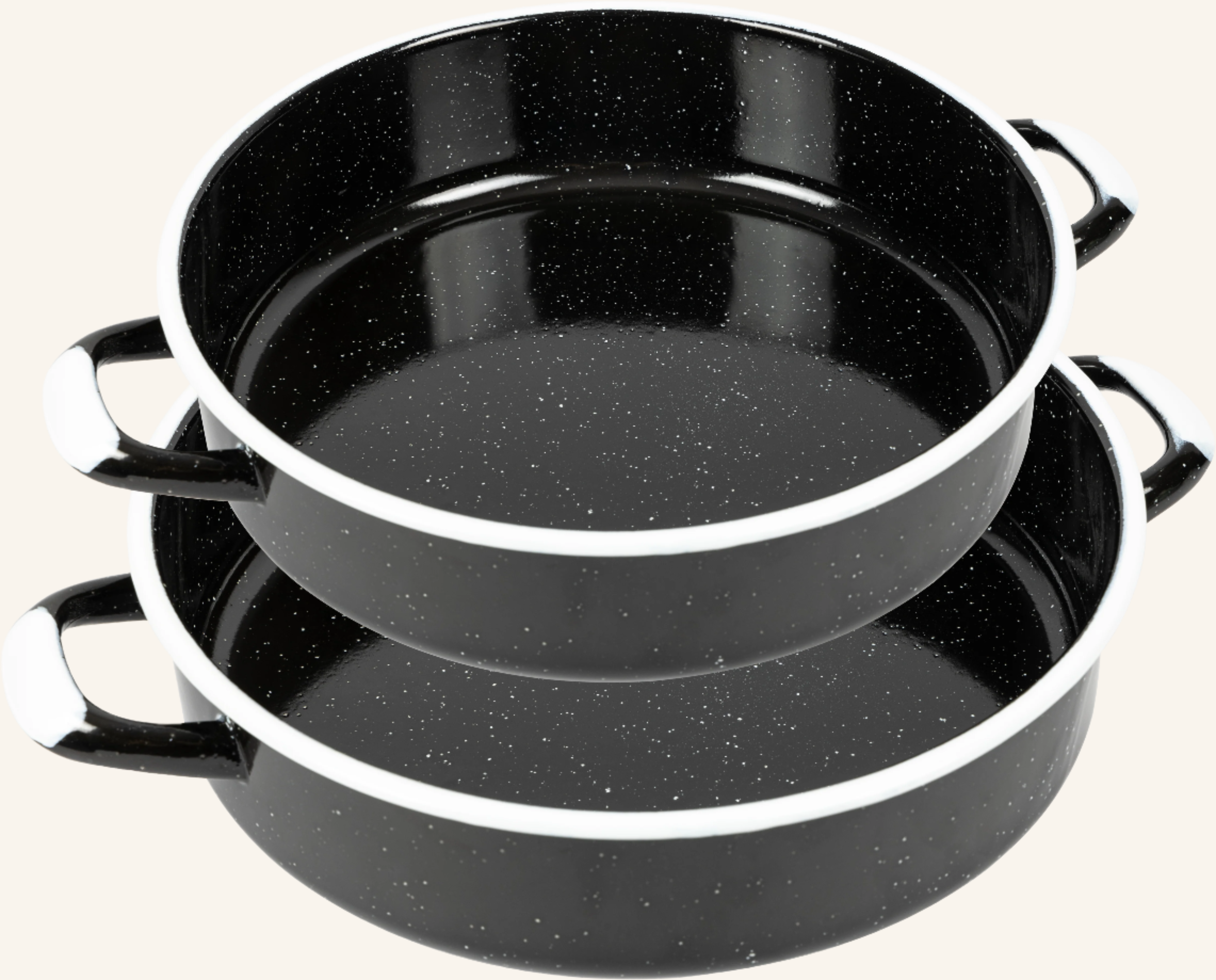 מארז 2 תבניות אמייל בגוון שחור