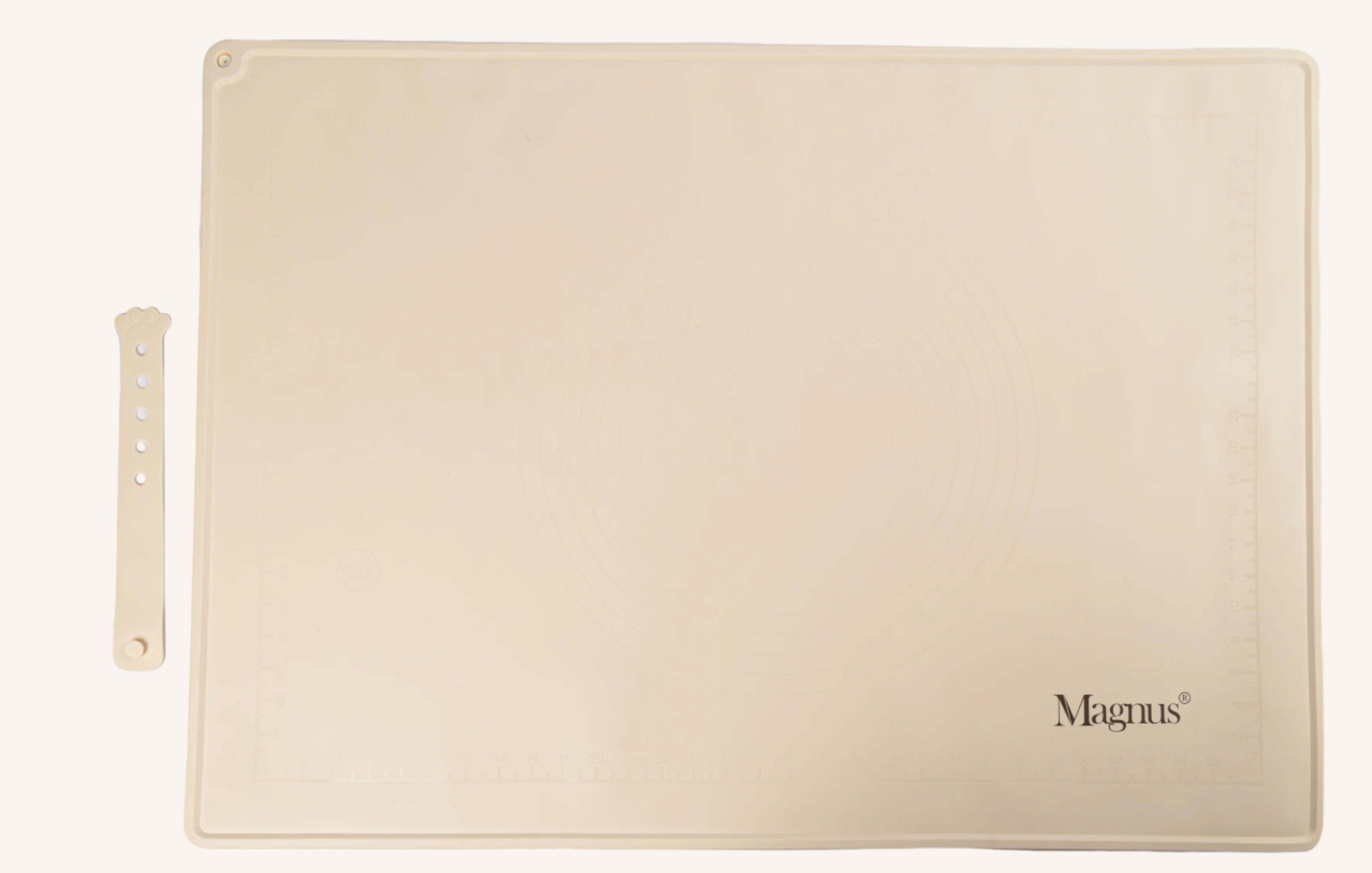 משטח סיליקון לאפייה בגוון קרם