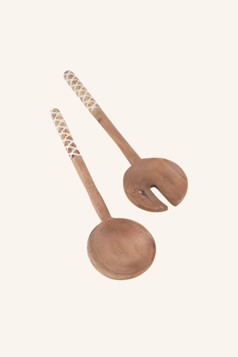 סט כפות הגשה דגם wood