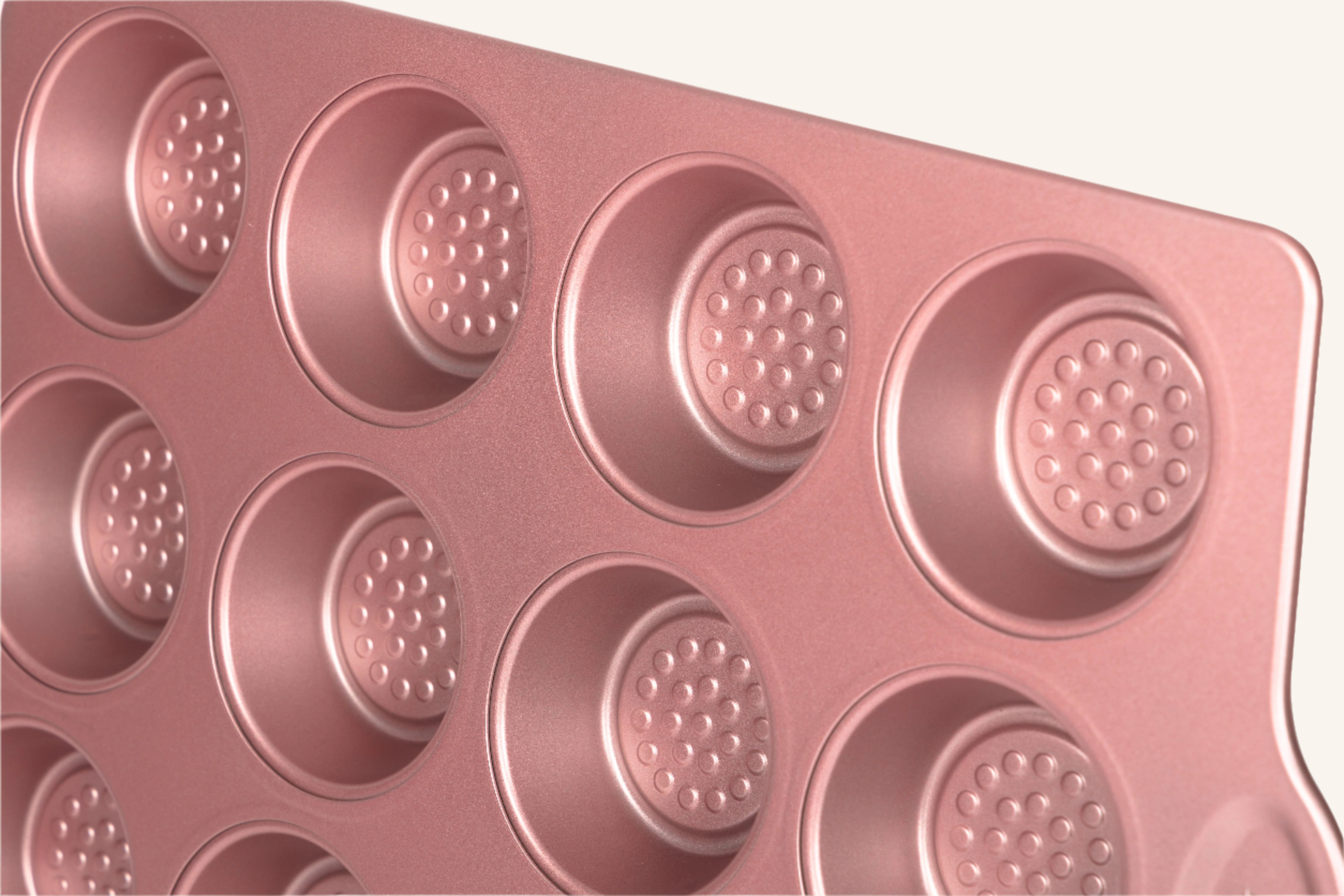 תבנית 12 שקעים דגם Bubbles Pink